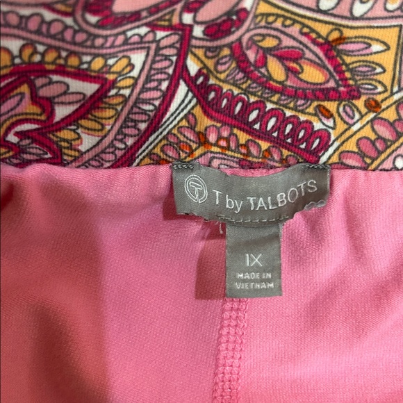 T by Talbots Pink Paisley Skort - Picture 4 of 9